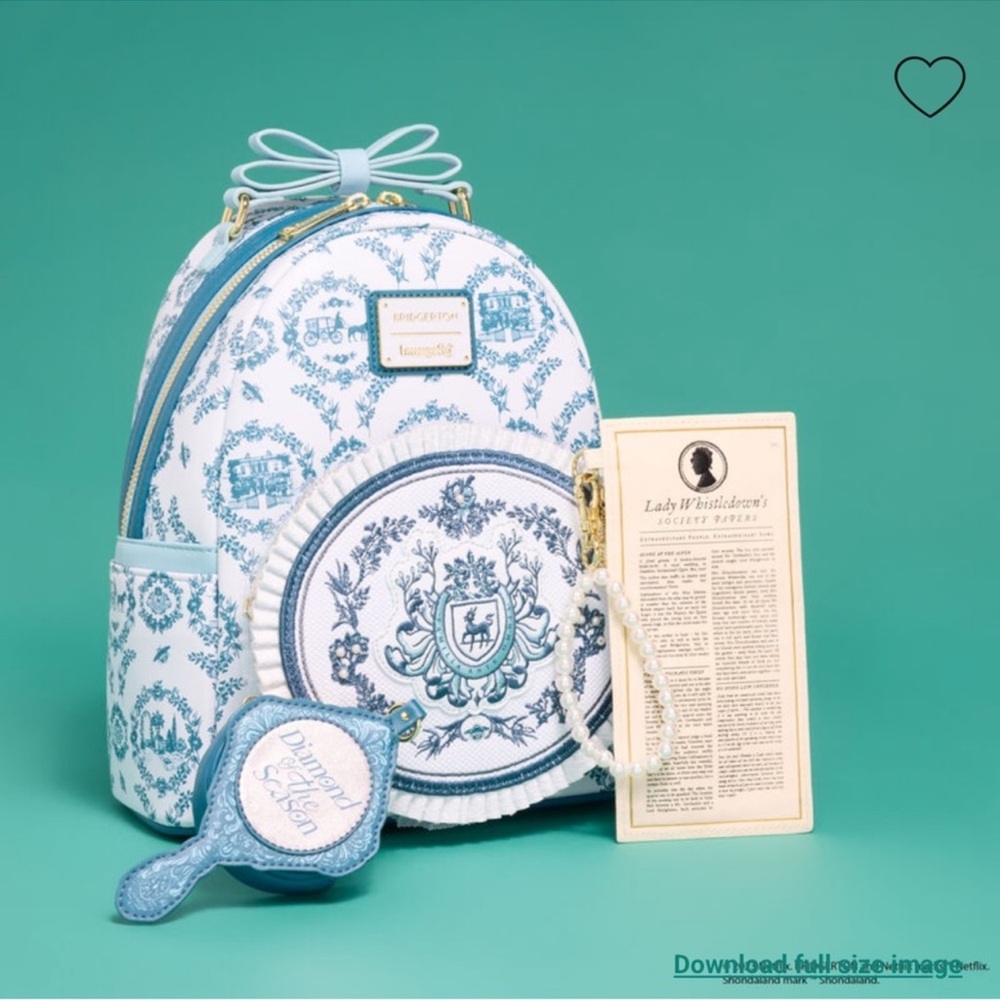 Loungefly Bridgerton Exclusive Diamond of the Season Mini Backpack & Wallet Set